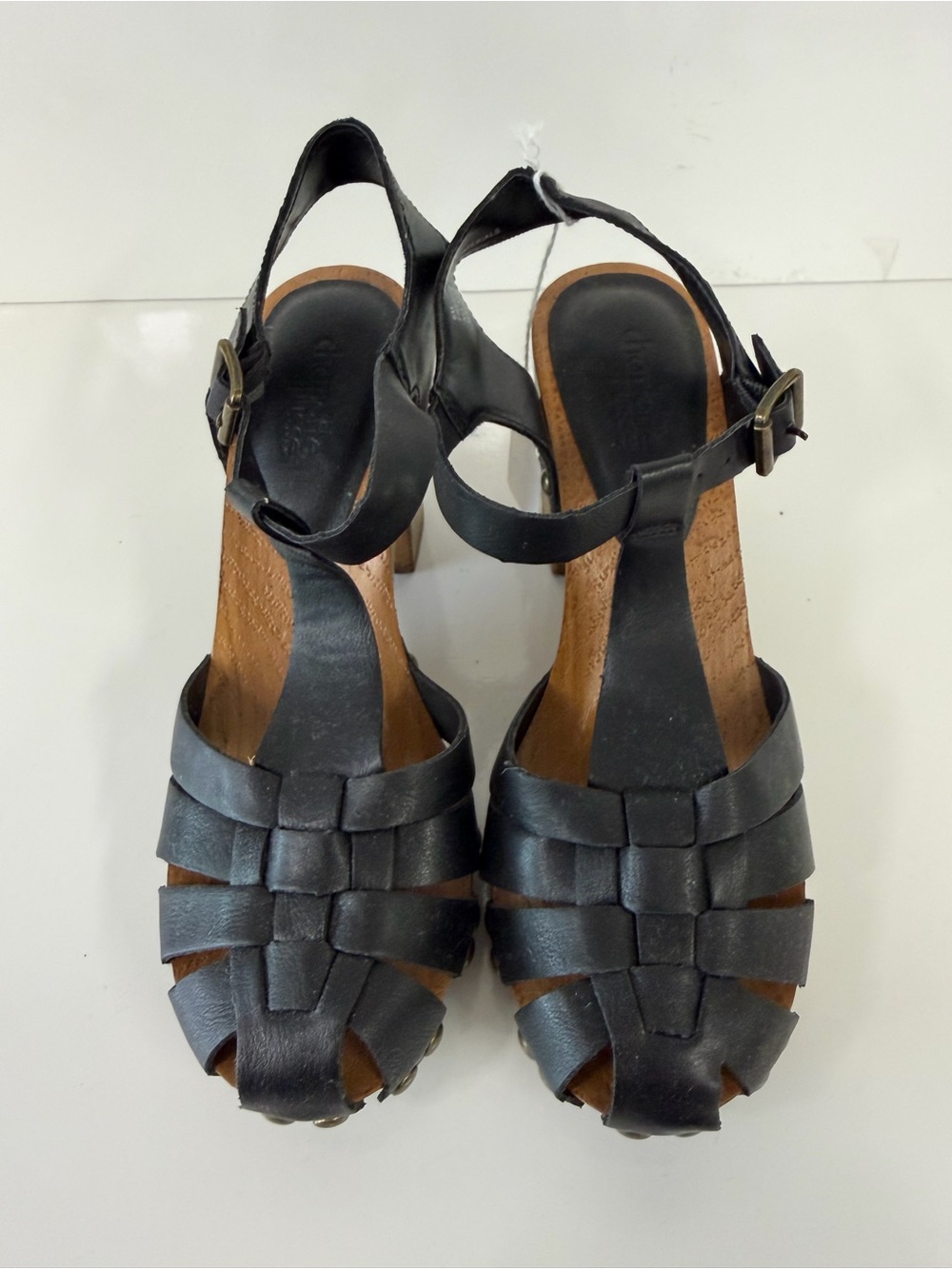 Charlotte Russe Women’s Freeda Black Fisherman Heels. Size: US 6